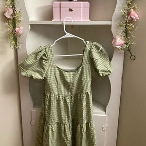 Cottage core mini puff sleeve dress from princess polly